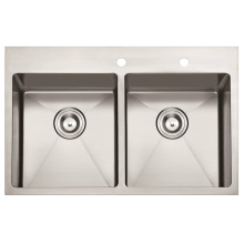 American Standard Hm3322 32 &quot;X22&quot; X10 &quot;Topmount fait à la main en acier inoxydable évier de cuisine